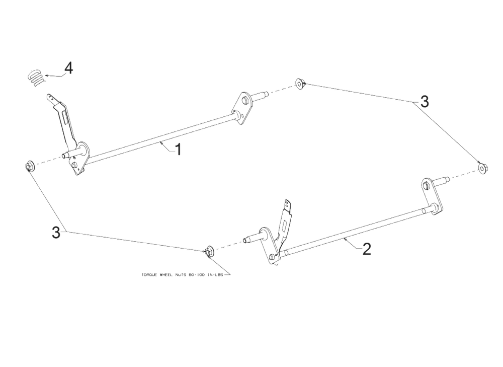 Axles Diagram and Parts List for 11A-A1S5345 2018 Yard Machines Lawn Mower